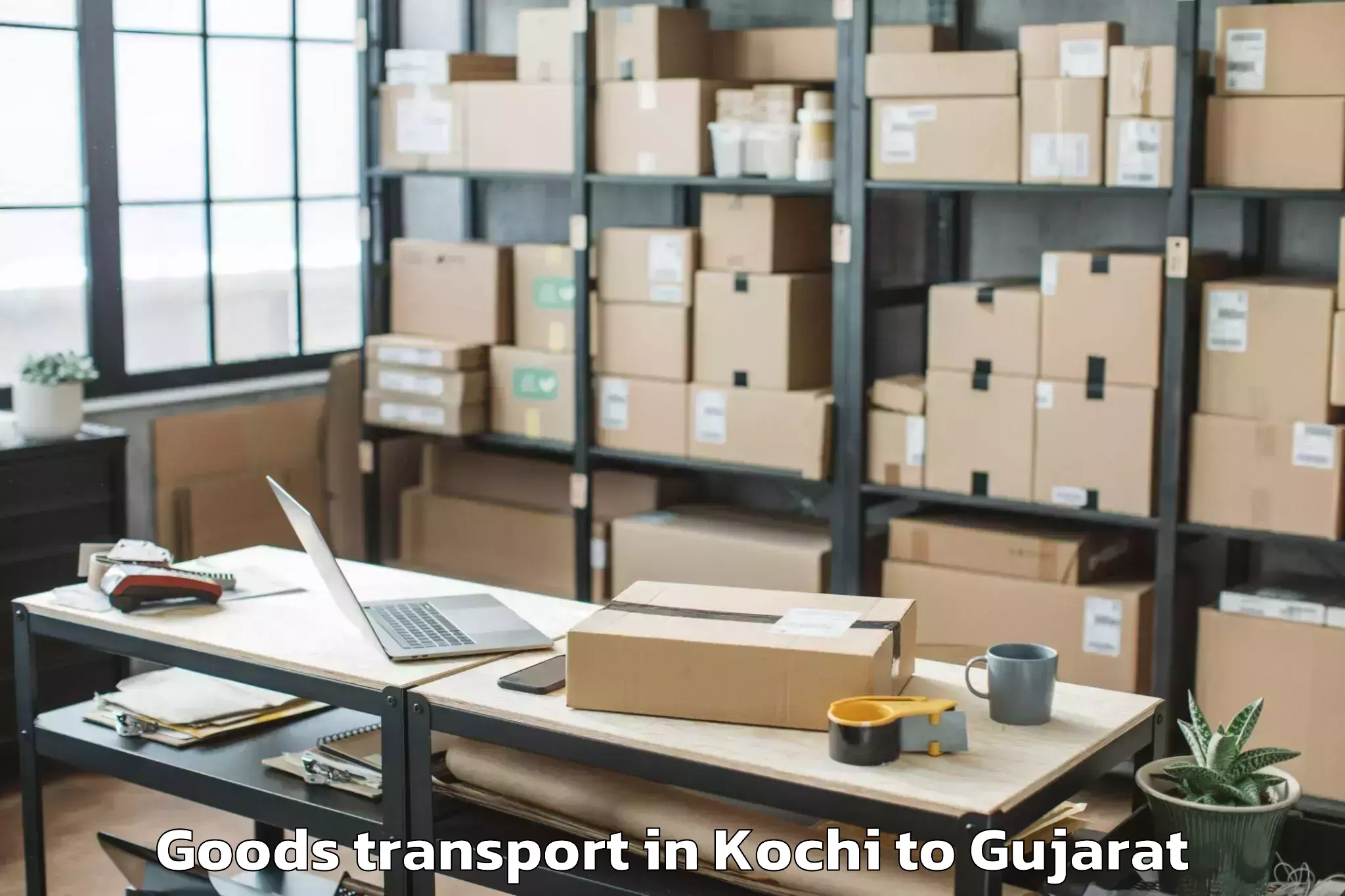 Easy Kochi to Ahmedabad Airport Amd Goods Transport Booking